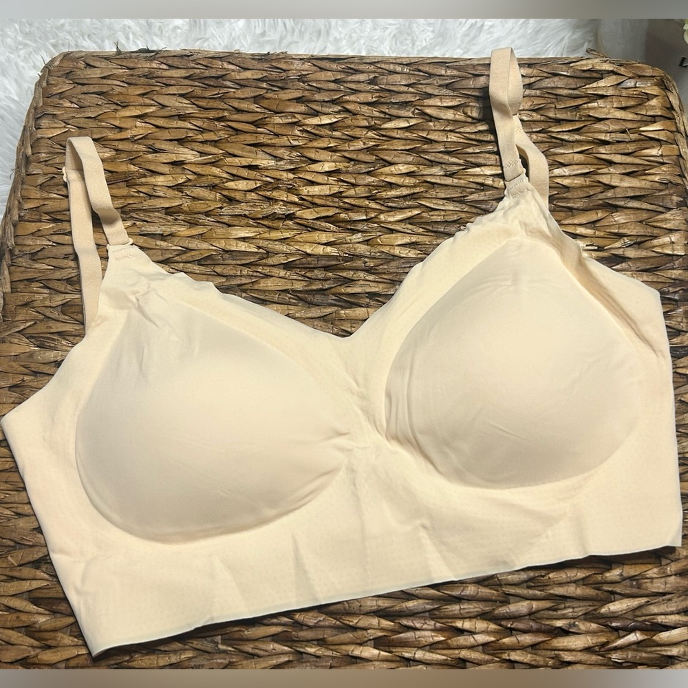 Cream Women's Intimate Convertible Wireless Bra - low back crisscross halter